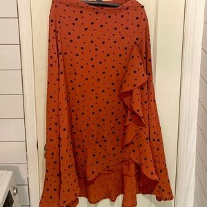 Flirty polka dot maxi skirt - never worn!